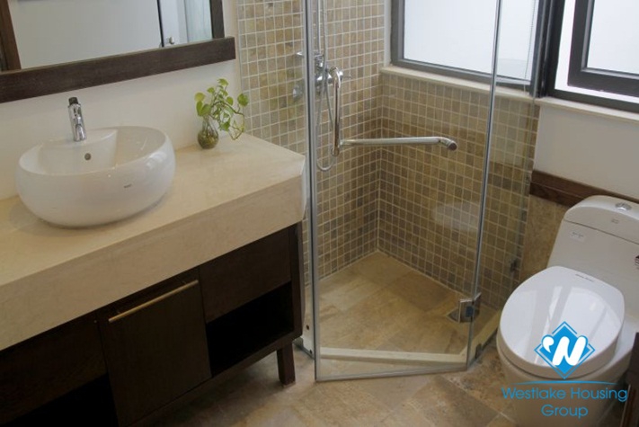 Japanese-style two bedroom apartment for rent in Truong Han Sieu Hoan Kiem